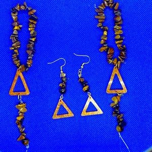 Gloves (aka slave bracelet) with matching earring